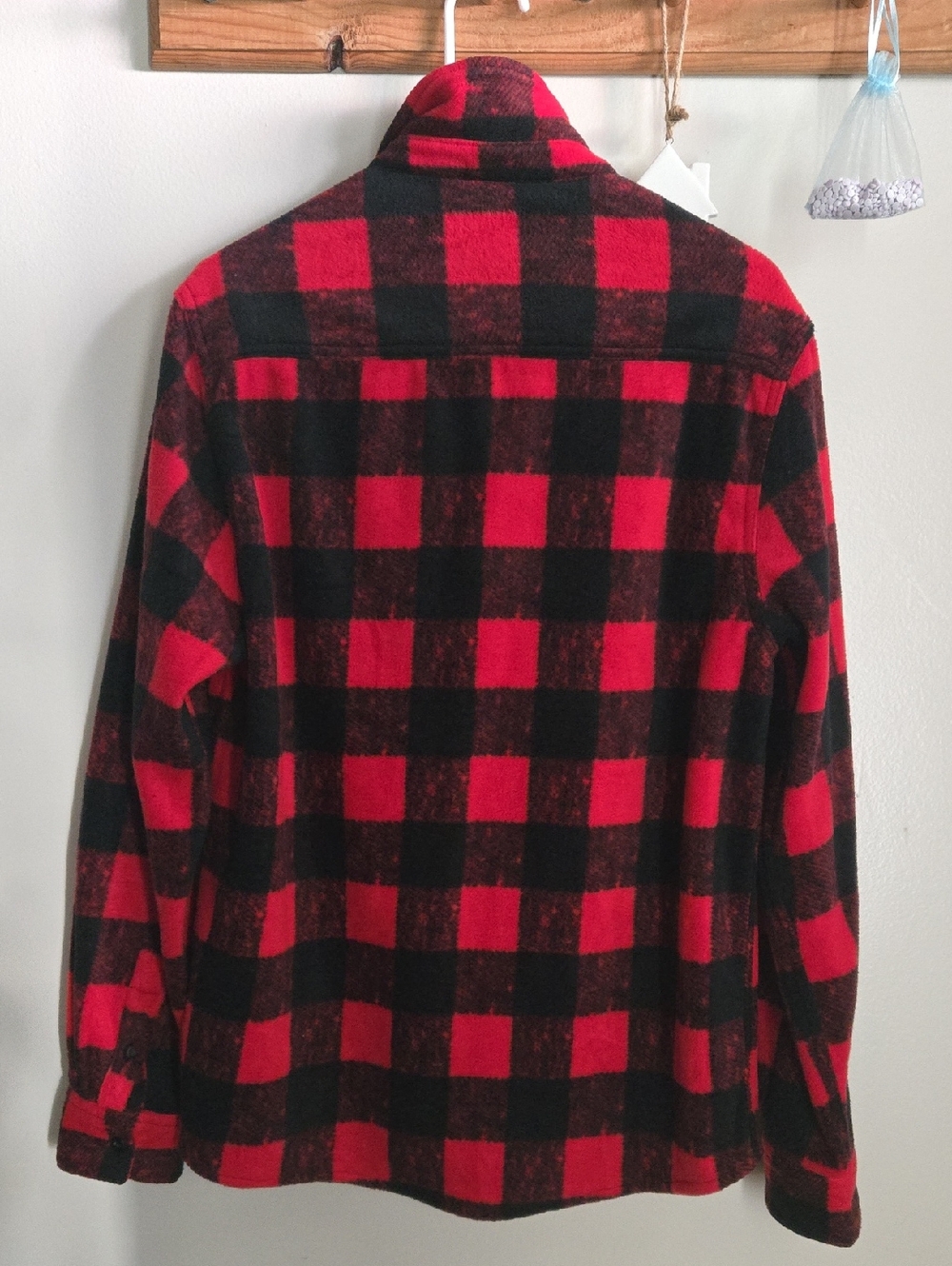 Brooklyn Cloth Red & Black Buffalo Plaid Button-Up Fleece Shirt - Picture 7 of 7